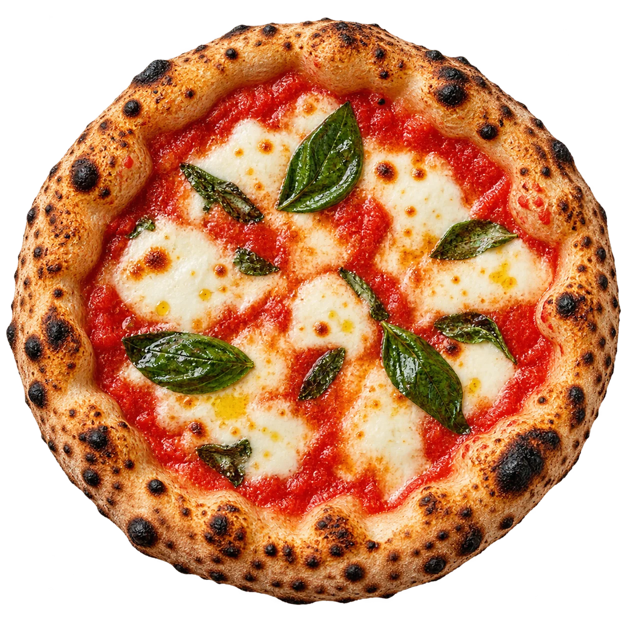 Pizza Napoletana mit Mozzarella und Basilikum – generiertes Konzeptmotiv